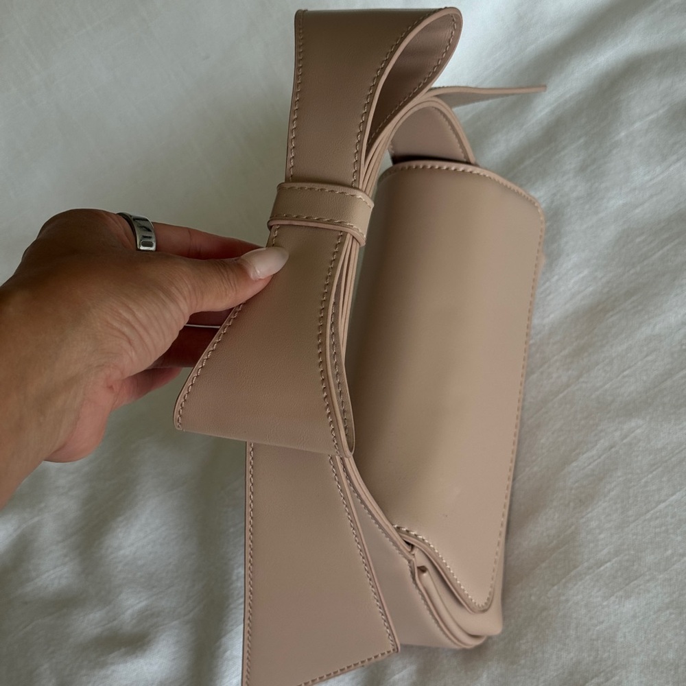 Madison West Nude Pink/Tan Mini Bag with Bow Detail - Picture 2 of 8